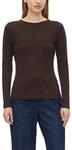 Langarmshirt S.OLIVER, Damen, Gr. 34, braun, Jersey, Obermaterial: 100%...