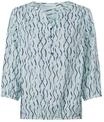 Schlupfbluse WITT "Druck-Bluse Druckbluse mit Gummizug am Saum", Damen, Gr. 40, blau