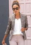 Kurzblazer LASCANA "in klassischer Form mit Reverskragen und Knopfverschluss", Damen,