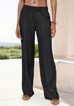 Homewearhose LASCANA "-Relaxhose", Damen, Gr. 52/54, N-Gr, schwarz, Materialmix,