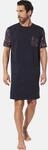 Pyjama BABISTA "Nachthemd BELVIAN", Herren, Gr. M, blau (dunkelblau), Obermaterial: