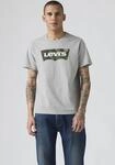 T-Shirt LEVI'S "Batwing Logo Tee", Herren, Gr. L, grau (batwing fill mid tone...