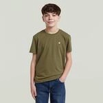 T-Shirt G-STAR "KIDS, BASE R T SS", Jungen, Gr. 6 (116), gr&uuml;n (schwarz khaki),