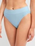 Slip CALIDA "Elastic", Damen, Gr. XS (36/38), Single Jersey, blau (cascade...