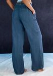 Schlupfhose H.I.S, Damen, Gr. 32/34, N-Gr, blau (jeansblau), Obermaterial: 65%