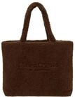 Shopper "Bj&ouml;rk", Damen, Gr. B/H/T: 54cm x 36cm x 11cm, braun (dunkelbraun), Pl&uuml;sch,