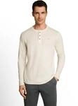 Langarmshirt TOM TAILOR, Herren, Gr. XXL, beige (gardenia wei&szlig;), Single Jersey,