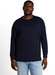 Langarmshirt TOM TAILOR PLUS, Herren, Gr. 4XL, blau (sky captain blau), Single