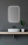Badezimmerspiegelschrank TALOS, schwarz, B:40cm H:60cm T:10cm, Aluminium, Echtglas,