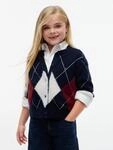 Strickjacke TOMMY HILFIGER, M&auml;dchen, Gr. 3 (98), dunkelblau, Strick,...