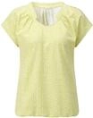 T-Shirt WITT "Kurzarm-Shirt Kurzarmshirt mit kleinen Raffungen", Damen, Gr. 36, gelb