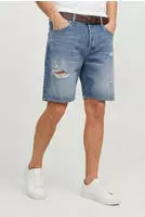Shorts JACK & JONES, Herren, Gr. S, N-Gr, blau (blau denim), Denim/Jeans,