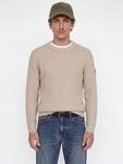 Rundhalspullover JACK & JONES "JJLUKE KNIT CREW NECK AW26", Herren, Gr. L, beige