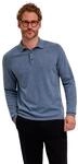 Strickpullover FALKE "Pure Cashmere", Herren, Gr. S, blau (light denim (6660)),