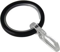 Gardinenring "mit Gleiteinlage f&uuml;r &Oslash; 20 mm", schwarz (schwarz, matt), 10 Stk.,