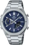 Smartwatch CASIO EDIFICE "ECB-S10D", silber (dunkelblau, edelstahlfarben,