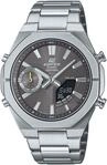 Smartwatch CASIO EDIFICE "ECB-S10D", silber (anthrazit, edelstahlfarben,