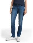 Slim-fit-Jeans TOM TAILOR, Damen, Gr. 34, L&auml;nge 32, blau (clean mid stone blau