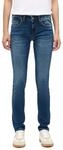 Skinny-fit-Jeans MUSTANG "Damen Style Quincy Skinny", Damen, Gr. 25, L&auml;nge 32, blau