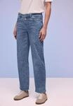 Straight-Jeans STREET ONE "Style Amalia Straight Leg", Damen, Gr. 32, L&auml;nge 28, mid