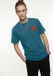 T-Shirt SANTA CRUZ "CLASSIC DOT CHEST T-SHIRT", Herren, Gr. S, schwarz (teal),
