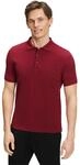 Poloshirt FALKE "Essential Cotton", Herren, Gr. XL, rot (wine (8010)), Shirts