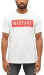 Print-Shirt MUSTANG "AUSTIN", Herren, Gr. XL, beige (cannoli cream), Jersey,