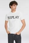 T-Shirt REPLAY, Herren, Gr. M, wei&szlig; (natural wei&szlig;), Jersey, Obermaterial: 100%