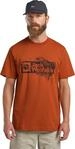 T-Shirt JACK WOLFSKIN "BRAND T M", Herren, Gr. S (48), orange (burnt, orange),