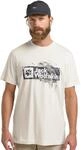 T-Shirt JACK WOLFSKIN "BRAND T M", Herren, Gr. XL (54/56), wei&szlig; (wood,...