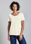T-Shirt STREET ONE "Style Gerda", Damen, Gr. 38, wei&szlig; (sanftes wei&szlig;), Jersey,
