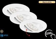 BRILONER LEUCHTEN LED Einbauleuchte "ATTACH DIM", wei&szlig; (wei&szlig;, neutral), Leuchten,