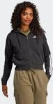 Kapuzensweatjacke ADIDAS SPORTSWEAR "ESSENTIALS 3-STREIFEN FRENCH TERRY", Damen, Gr.