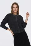 Strickjacke ONLY "ONLPIEMONTE L/S CARDIGAN KNT NOOS", Damen, Gr. M, grau (dunkelgrau