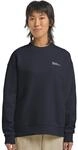 Langarmshirt JACK WOLFSKIN "ESSENTIAL CREWNECK W", Damen, Gr. XS, blau (schwarz,