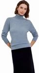 Strickpullover FALKE "Pure Cashmere", Damen, Gr. XL, cloud meliert (6027), Pullover