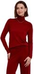 Strickpullover FALKE "Pure Merino Wool", Damen, Gr. XS, rot (rot velvet (8264)),