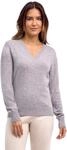 Strickpullover FALKE "Pure Cashmere", Damen, Gr. L, grau (leuchtendes heather