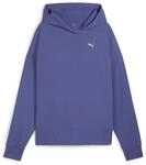 Kapuzensweatshirt PUMA "CLOUDSPUN HOODIE", Damen, Gr. XS, blau (blau crystal),