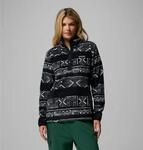 Fleecepullover COLUMBIA "Benton Springs Printed 1/2 Snap", Damen, Gr. XS, schwarz