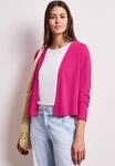 Strickjacke STREET ONE "Style Nette", Damen, Gr. 40, pink (magenta dream), Jersey,