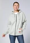 Kapuzensweatjacke CHIEMSEE, Damen, Gr. XS (32), grau (neutral gray melange), 88%