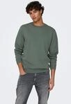 Sweatshirt ONLY & SONS "ONSCERES CREW NECK NOOS", Herren, Gr. S, grau (castor gray),