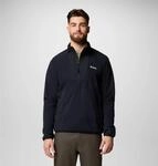 Fleecepullover COLUMBIA "SEQUOIA GROVE HALF ZIP FLEECE", Herren, Gr. XXL, schwarz,