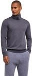 Strickpullover FALKE "Pure Merino Wool", Herren, Gr. S, grau (dunkelgrau...