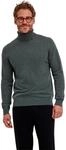 Strickpullover FALKE "Pure Cashmere", Herren, Gr. S, gr&uuml;n (tundra pine (7117)),