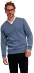 Strickpullover FALKE "Pure Cashmere", Herren, Gr. XL, light denim (6660), Pullover