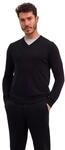 Strickpullover FALKE "Pure Cashmere", Herren, Gr. M, schwarz (3000), Pullover