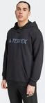 Kapuzensweatshirt ADIDAS TERREX "MULTI LARGE LOGO HOODIE", Herren, Gr. 3XL, schwarz,