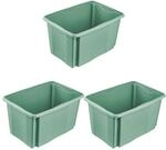 Aufbewahrungsbox KEEEPER "Emil, 3er Set, 45 L, 54,5 x 39 x 29,5 cm", gr&uuml;n (nordic